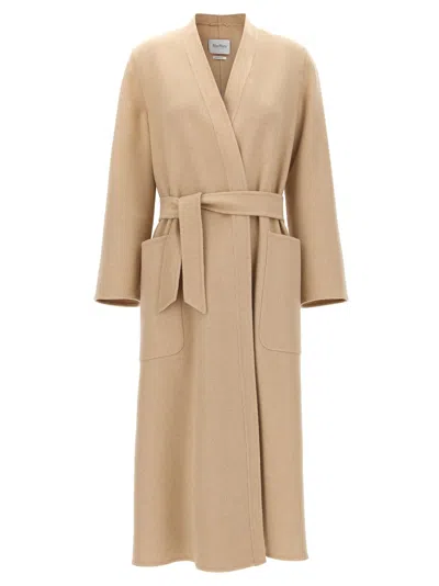 Max Mara 'vezzoso' Coat In Brown