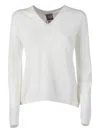 Max Mara Vezzoso V-neck Top In White