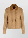 Max Mara Viborg Camel Cotton Jacquard Jacket In Brown