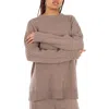 Max Mara Vicini Cable-knit Cashmere Sweater In Brown