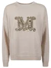 Max Mara Logo Embellished Wool And Cashmere Sweater In Cacha