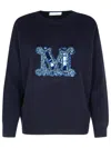 MAX MARA VICOLO SWEATER IN BLUE CASHMERE BLEND