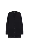 Max Mara Wool Cashmere Cardigan Sequins In Blue