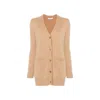Max Mara Sequin Embellished Wool Cashmere Cardigan In Brown