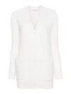 Max Mara Wool And Cashmere Blend Cardigan In White