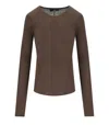 Max Mara Vincinta Brown Long Sleeved T-shirt In Brown