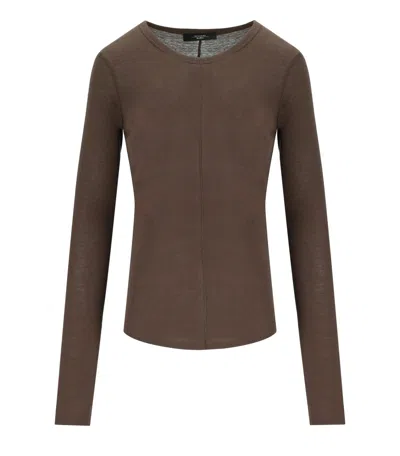 Max Mara Vincinta Brown Long Sleeved T-shirt