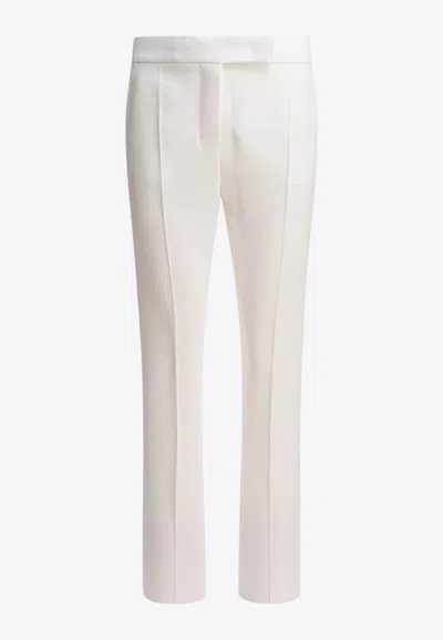 Max Mara Vincita Straight-leg Tailored Pants In White