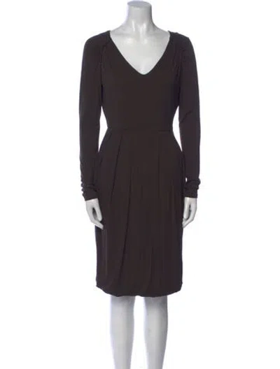 Pre-owned Max Mara Vintage Knee-length Dress In Gray
