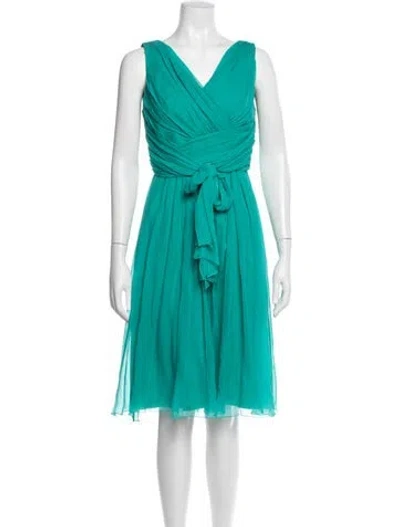 Pre-owned Max Mara Vintage Knee-length Dress In Green