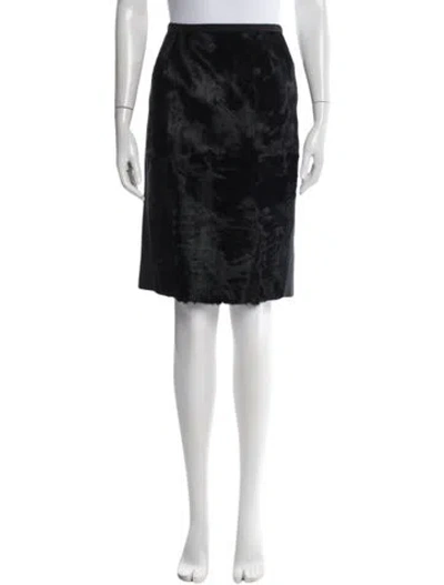 Pre-owned Max Mara Vintage Knee-length Skirt In Black
