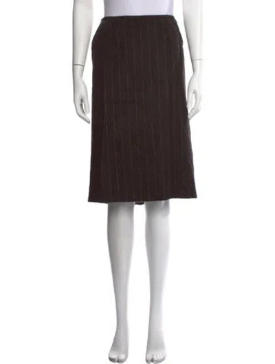 Pre-owned Max Mara Vintage Knee-length Skirt In Brown