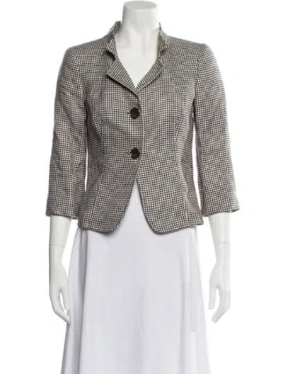 Pre-owned Max Mara Vintage Linen Blazer In Multi