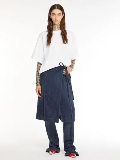 Max Mara Vintage-look Jersey T-shirt In White