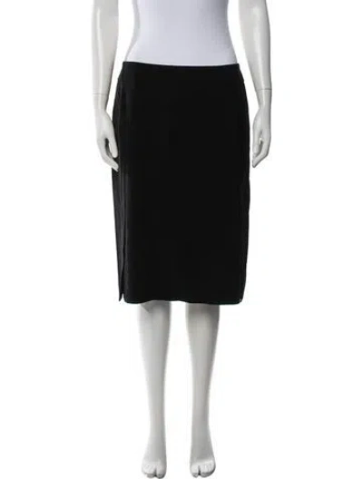 Pre-owned Max Mara Vintage Midi Length Skirt In Black