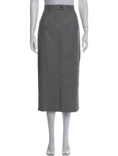 Pre-owned Max Mara Vintage Midi Length Skirt In Gray