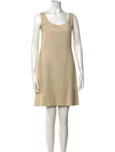 Pre-owned Max Mara Vintage Mini Dress In Neutral