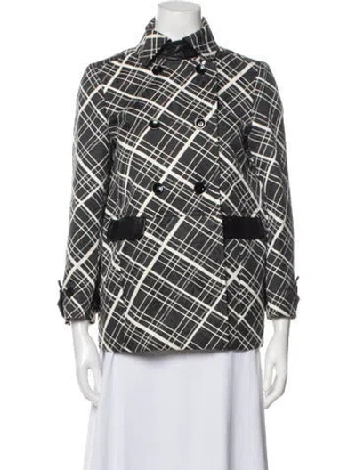 Pre-owned Max Mara Vintage Plaid Print Jacket