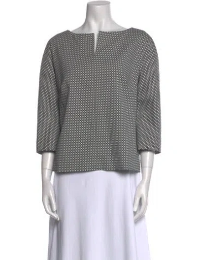 Pre-owned Max Mara Vintage Printed Crop Top In Multi