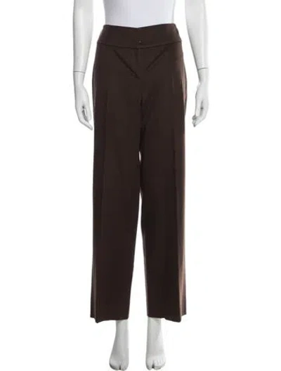 Pre-owned Max Mara Vintage Straight Leg Pants In Brown