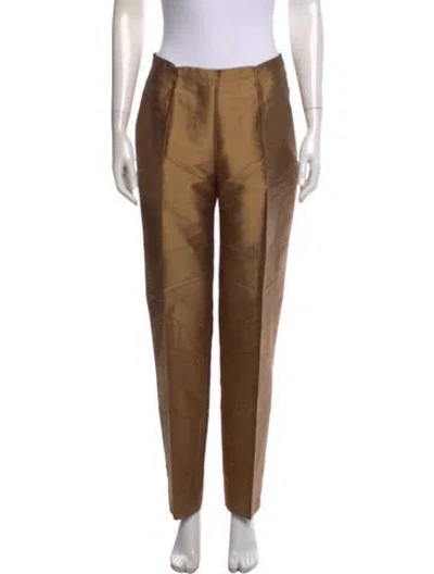 Pre-owned Max Mara Vintage Straight Leg Pants In Brown
