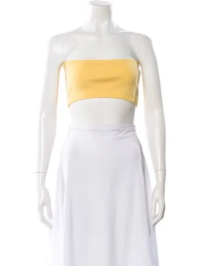 Pre-owned Max Mara Vintage Strapless Crop Top In Neutral