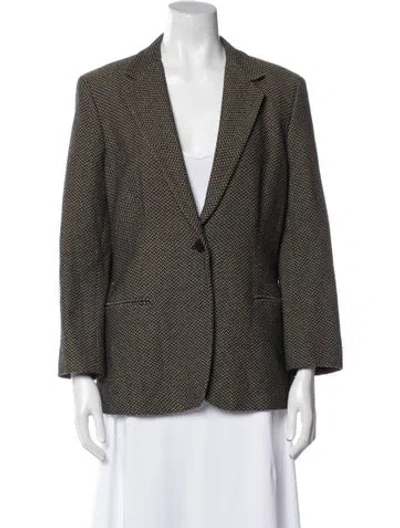 Pre-owned Max Mara Vintage Virgin Wool Blazer In Neutral