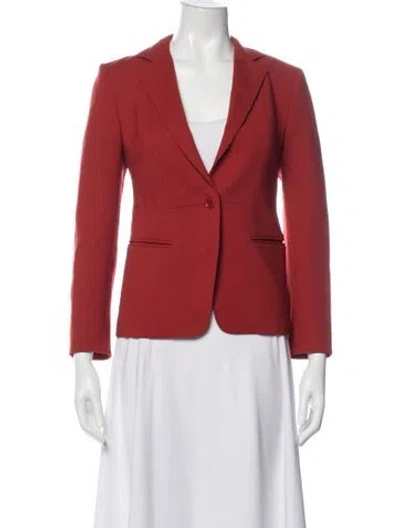 Pre-owned Max Mara Vintage Virgin Wool Blazer In Red
