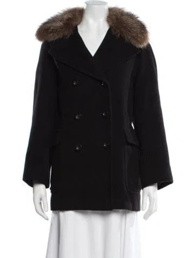 Pre-owned Max Mara Vintage Virgin Wool Jacket In Black