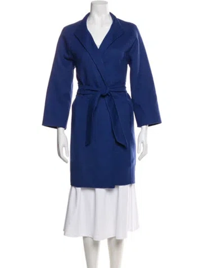 Pre-owned Max Mara Vintage Virgin Wool Jacket In Blue
