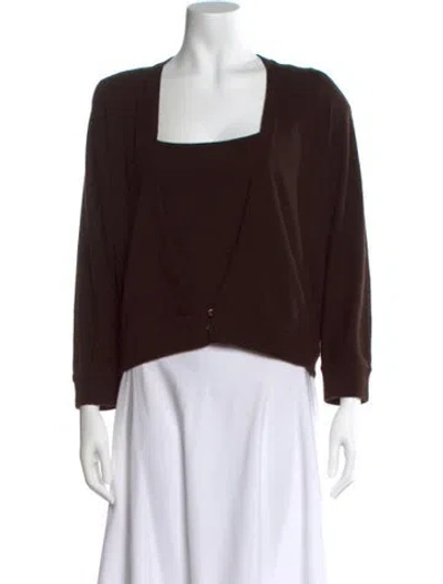Pre-owned Max Mara Vintage Virgin Wool Sweater In Brown