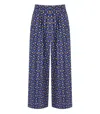 Max Mara Virgin Blue Cropped Pants In Blue