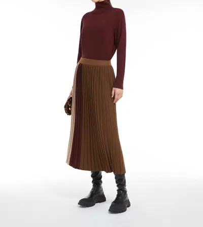 Max Mara Virgin Skirt In Sand In Beige