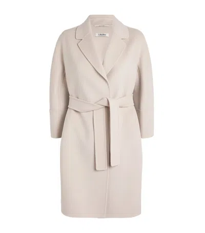 MAX MARA VIRGIN WOOL BELTED WRAP COAT