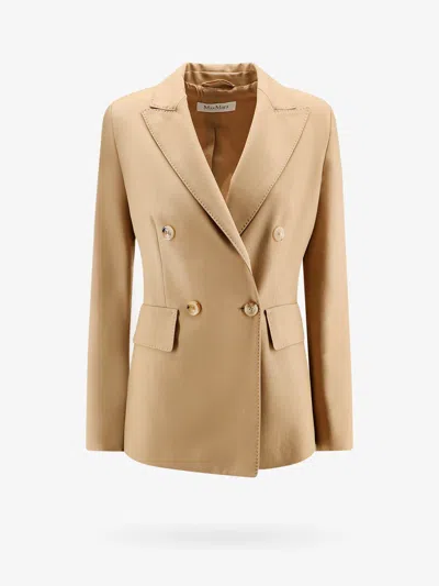 Max Mara Virgin Wool Blazer In Cream