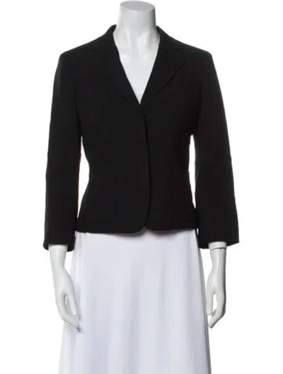 Pre-owned Max Mara Virgin Wool Blazer In Black
