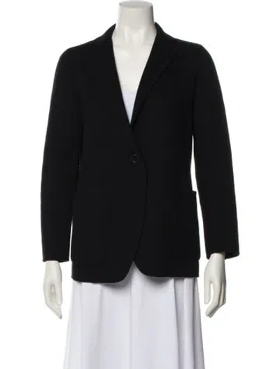 Pre-owned Max Mara Virgin Wool Blazer In Black