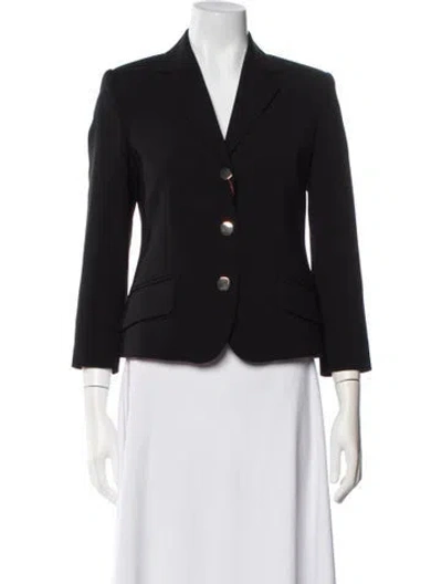 Pre-owned Max Mara Virgin Wool Blazer In Black