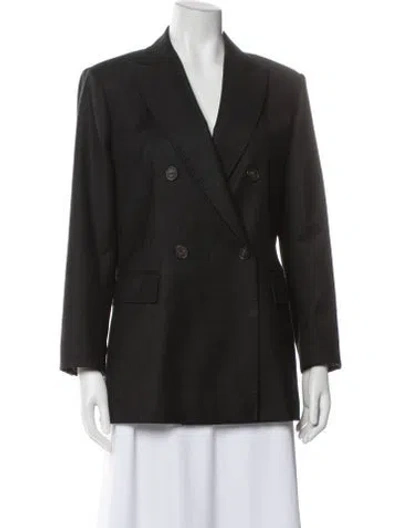 Pre-owned Max Mara Virgin Wool Blazer In Black