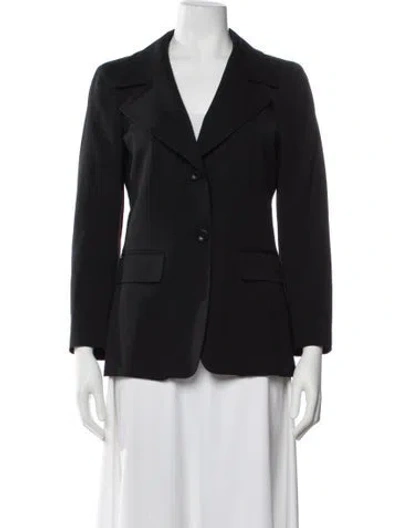 Pre-owned Max Mara Virgin Wool Blazer In Black