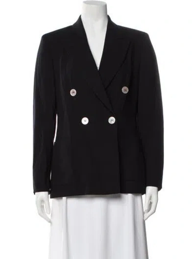 Pre-owned Max Mara Virgin Wool Blazer In Black