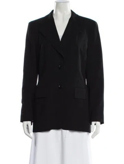 Pre-owned Max Mara Virgin Wool Blazer In Black
