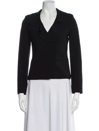 Pre-owned Max Mara Virgin Wool Blazer In Black