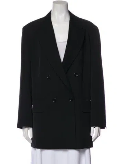 Pre-owned Max Mara Virgin Wool Blazer In Black