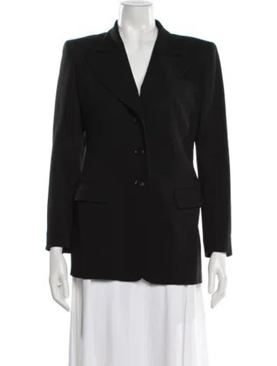 Pre-owned Max Mara Virgin Wool Blazer In Black