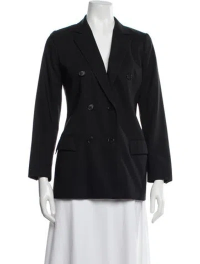 Pre-owned Max Mara Virgin Wool Blazer In Black