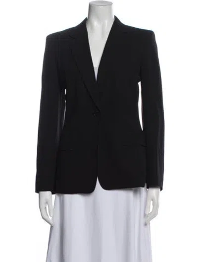 Pre-owned Max Mara Virgin Wool Blazer In Black
