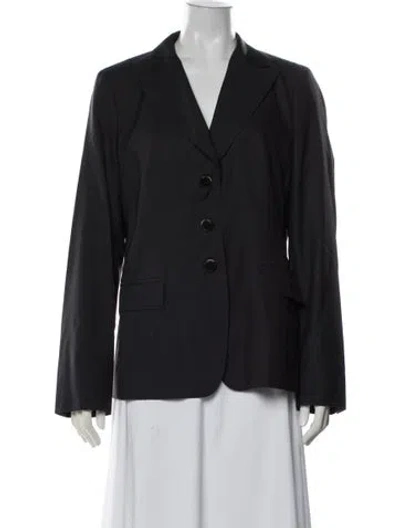 Pre-owned Max Mara Virgin Wool Blazer In Black