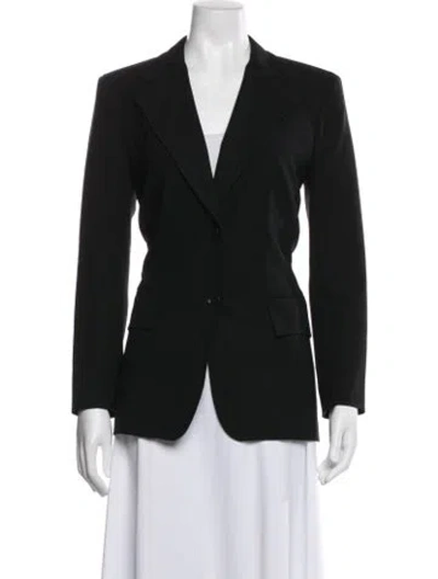 Pre-owned Max Mara Virgin Wool Blazer In Black