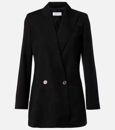 Max Mara Virgin Wool Blazer In Black